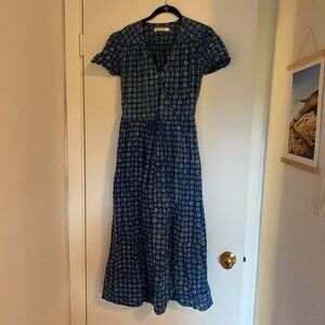 Christy Dawn - Dawn Dress Indigo Blue Floral Print